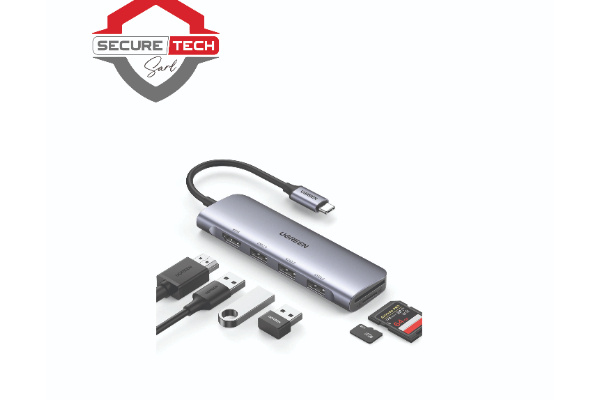 ADAPTATEUR USB-C MULTIFONCTION 6 EN 1 - Prix Cameroun
